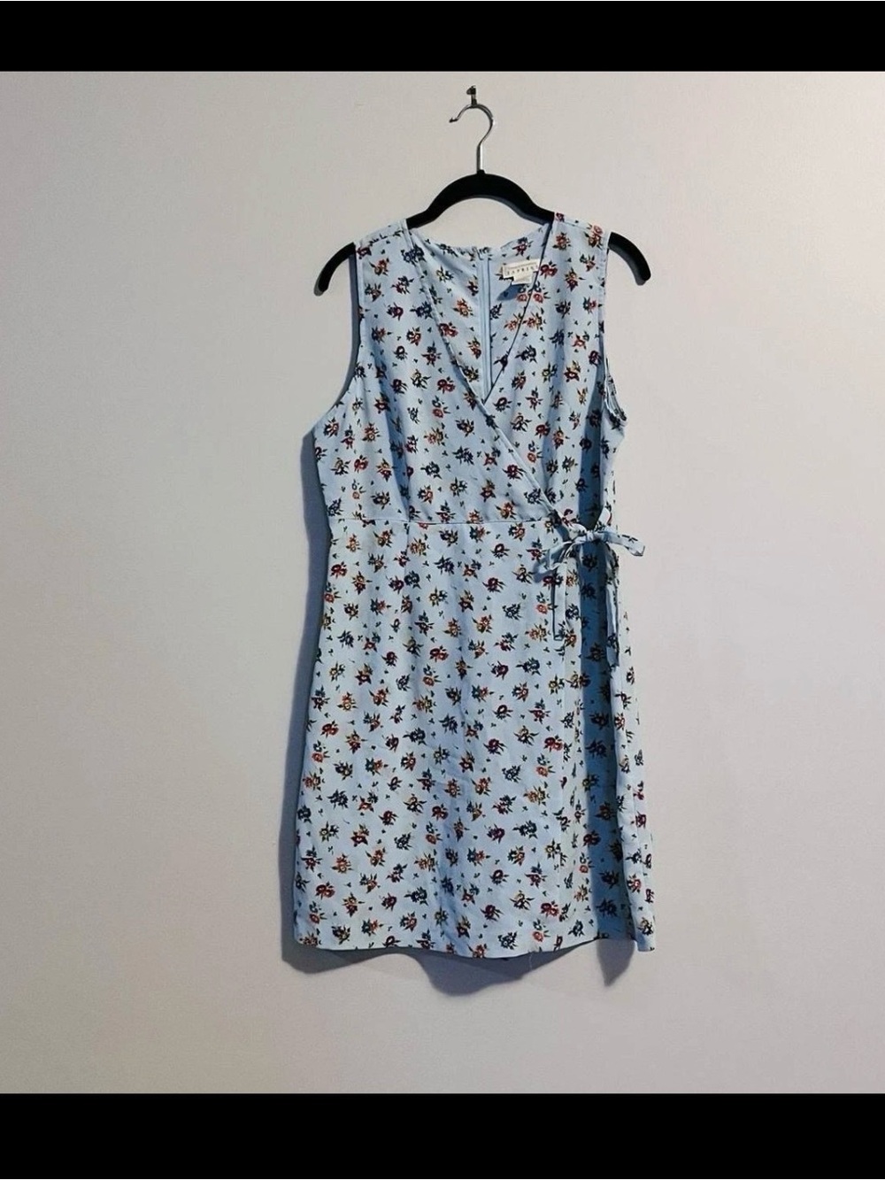 Vintage Compagnie International Express blue floral sleeveless skort romper
